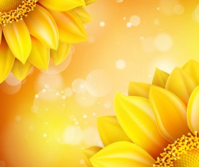 Sunflower flower with bokeh vector background 10