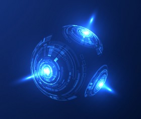 Tech digital world backgrounde template vector 02