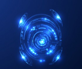 Tech digital world backgrounde template vector 03