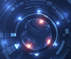 Tech digital world backgrounde template vector 04