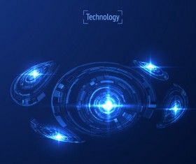 Tech digital world backgrounde template vector 07