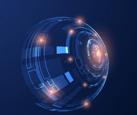 Tech digital world backgrounde template vector 08