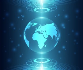 Tech digital world backgrounde template vector 13