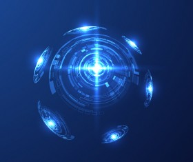 Tech digital world backgrounde template vector 14