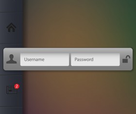 Username with password Input box vector