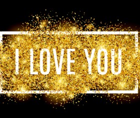 Valentines I Love You banners vector 01