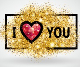 Valentines I Love You banners vector 04