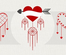 Valentines day decor brushes