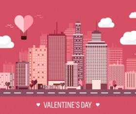 Valentines tay city template vector 02