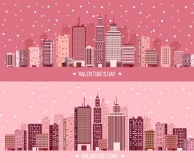 Valentines tay city template vector 08