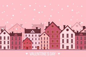 Valentines tay city template vector 09