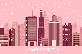 Valentines tay city template vector 11