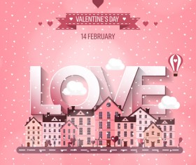 Valentines tay city template vector 15