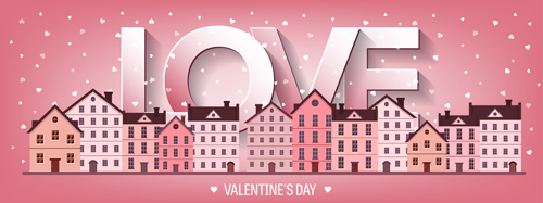 Valentines tay city template vector 18