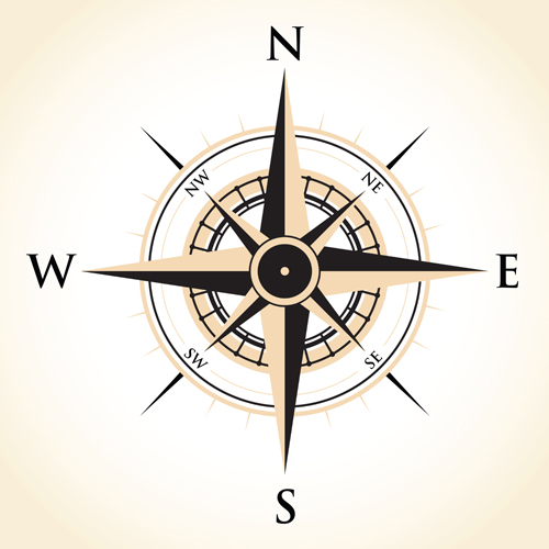 Vector compass background design material 05