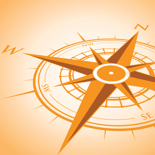 Vector compass background design material 10