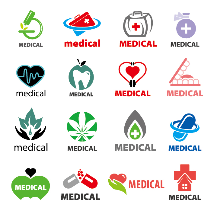 Vector logos medical design material