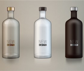 Vector wine bottle design material set 09