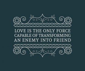 Vintage border with text vector material 04