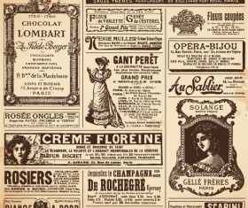 Vintage newspapers vector template 04