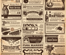 Vintage newspapers vector template 05