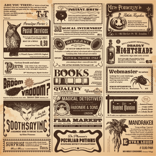 Vintage newspapers vector template 05