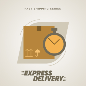 Vintage poster express delivery vector material 01