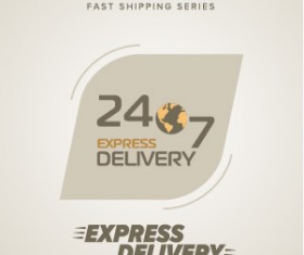 Vintage poster express delivery vector material 02