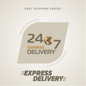 Vintage poster express delivery vector material 02