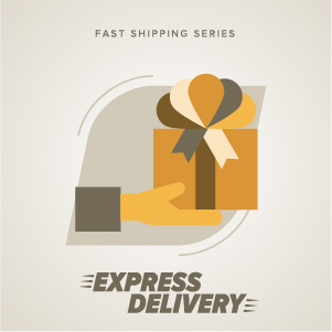 Vintage poster express delivery vector material 05