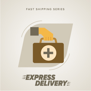 Vintage poster express delivery vector material 07