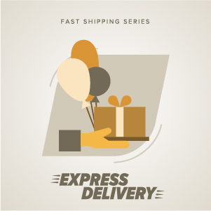 Vintage poster express delivery vector material 09