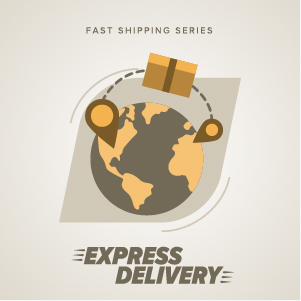 Vintage poster express delivery vector material 11