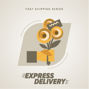 Vintage poster express delivery vector material 12