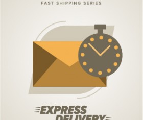 Vintage poster express delivery vector material 13