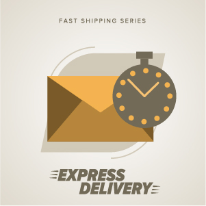Vintage poster express delivery vector material 13