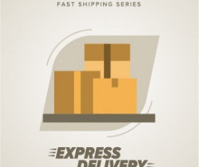Vintage poster express delivery vector material 14