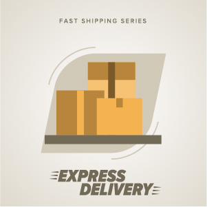 Vintage poster express delivery vector material 14
