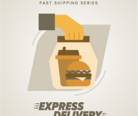 Vintage poster express delivery vector material 15