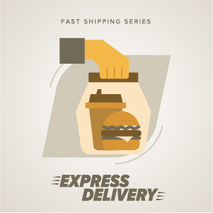 Vintage poster express delivery vector material 15