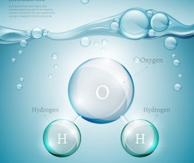 Water molecule infographics creative vectors set 03