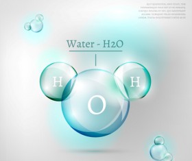 Water molecule infographics creative vectors set 10