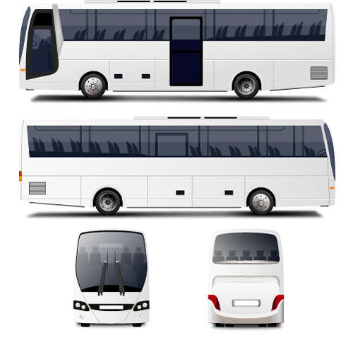 White Bus design vector