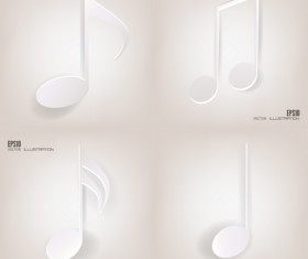 White music note vector material