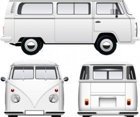 White old van vector
