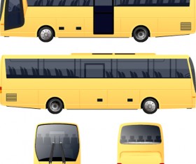 Yellow bus vector material