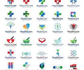 healthcare logos creative design vector
