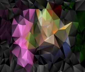 3D polygonal background art vector 01