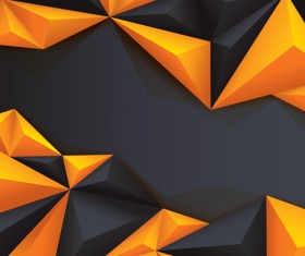 3D polygonal background art vector 03