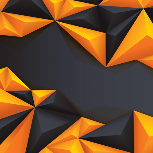 3D polygonal background art vector 03